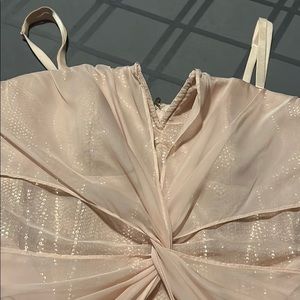 Bebe pink top with gold sequins